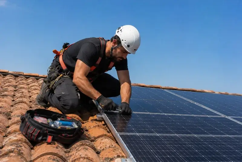 Maintenance et monitoring de panneaux solaires à Vourles